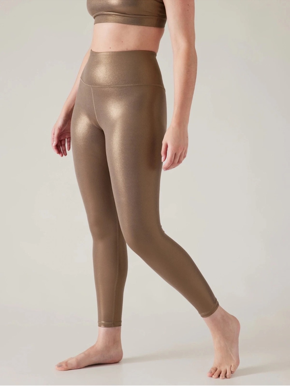 Athleta ULTRA HIGH RISE ELATION TIGHT, Pyrite Shine SIZE S   #824545 - Picture 5 of 7